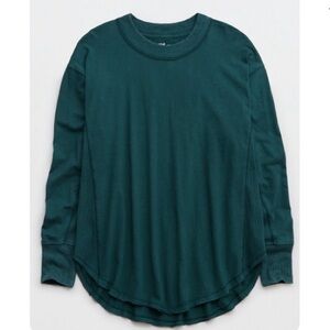 Aerie Long Sleeve Oversized Boyfriend Top